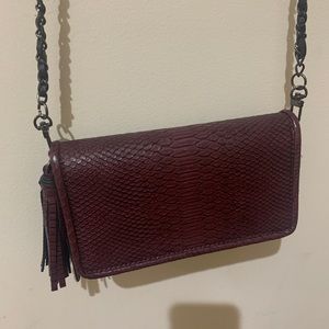 Zara snake skin effect crossbody bag